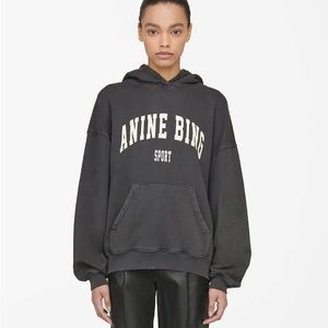 Anine Bing Women's Harvey Sweatshirt in Washed Black